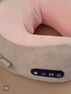 หมอนนวดคอไฟฟ้า หมอนนวดคอ Massage Neck Pillow หมอนรองคอไฟฟ้า หมอนนวดไฟฟ้า แบบพกพา หมอนรองคอ รูปตัวยู