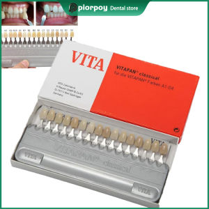 PIORPOY Dental Equipment Teeth Whiting Porcelain VITA Pan Classical 16 Colors Guide Vita Tooth Model Colorimetric Plate Model