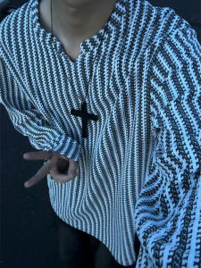 Áo Hoodie Cổ Chữ V Thiết Kế Xương Cá Dài Tay Thường Ngày Cho Nam Mùa Thu Thường Ngày Tay Rộng Thoải Mái Thoáng Khí