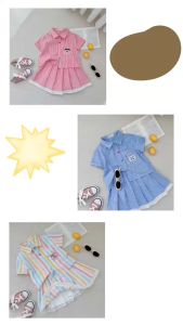 Set váy sơ mi in Baby Three bộ váy in Baby three siêu xinh chất vải mềm mịn rất đep-Alice Store