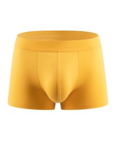 White Cotton Boxer Shorts Mens Comfortable Pure Cotton Four-Corner Flat Angle Underwear Yellow Gold Year of Birth Youth Shorts