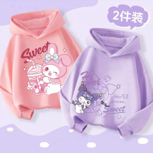 Girl Sweatshirt Spring & Fall Girl Thin Type Tops 2024 New Arrival Kids Western Style Hooded Childrens Clothing Baby Autumn Clothing Clothes