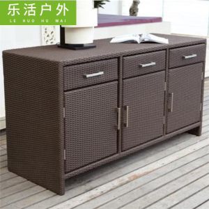 Outdoor Rattan Outdoor Creative Imitation Rattan Sideboards Cabinet Locker Tea Cabinet Bowl Cabinet Console Table Storage Rack