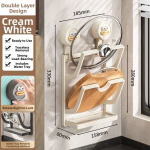 Suction Cup Wall-Mounted Multilayer Organizer Storage Rack
