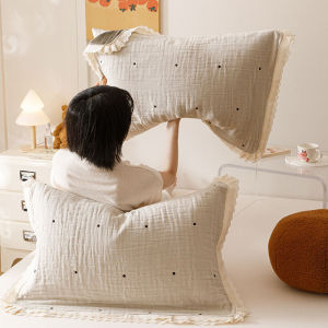 Khăn Đệm Viền Hoa Cotton Nguyên Chất Phong Cách Hàn Quốc Dành Cho Nam Khăn Phủ Đệm Chống Dầu Đầu Khăn Đệm Cotton Nguyên Chất Sang Trọng