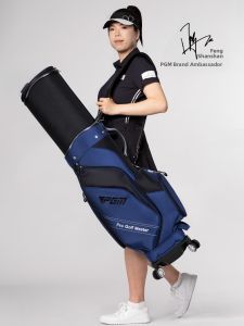 PGM GOLF | Hard Shell Expandable Golf Bag with Wheels Easy-Push for Airline Check-in