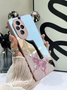 Honor 200 5G Case Honor 200 Pro 5G Case Honor 90 5G Mirror Butterfly Ins Style High-definition Makeup Mirror Goddess Premium Feeling Anti-fall New Model Hard Simple Full Cover Set