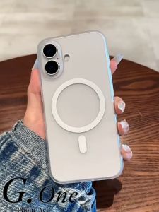 Ultra Slim Clear Matte Magnetic Phone Case For iPhone 16 15 11 13 12 14 Pro Max 17 Air 17promax Non-yellowing Case