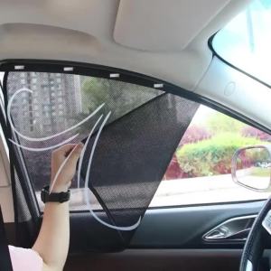 1-4pc Magnetic Car Window Sunshade Summer UV Protection Universal Foldable Window Sunshades Mesh Vehicle Sunblock Cover Auto Acc