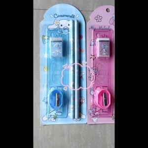 PENSIL SET SANRIO | ALAT TULIS SEKOLAH | ATS ATK | PERALATAN SEKOLAH ANAK | SANRIO STATIONERY SET | CINNAMOROLL | MY MELODY | KUROMI | POMPOMPURIN