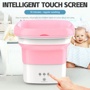 【Malaysian stock】🔥 Mini Folding Washing Machine Portable Travel Laundry Washer dryer Mesin Basuh Cuci Baju Baby Socks Bra Bayi Dalam Hostel Small washing machine for socks and underwear 便携式洗衣机