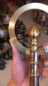 Đầu gậy tích trượng bằng đồng dáng tròn cao 20cm | - Vật liệu: Đồng | - Hình dáng: Tròn | - Chiều cao: 20cm | - Sử dụng: Trang trí sân vườn | - Phong cách: Truyền thống