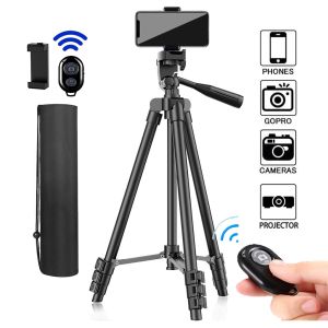Tripod Stand For Phone Bluetooth Remote Cell Phone Mount Camera Live Youtube for Any phone Vlogging