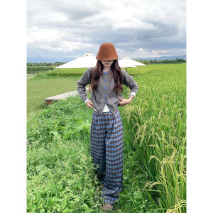 Korean Style Grey Knitted Sweater Coat Embroidery