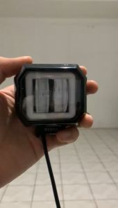 Lampu tembak sorot daymaker model kotak Led 2 lensa 20 Watt plus angel eye 4D lampu tembak AE CWL daymaker 2 mata universal