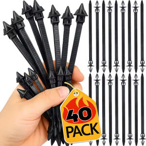 40PCS Car Nylon Fastener Cable Tie Buckle Push Clip Universal Car Bumper Fender Engine Panel Retainer Underbody Liner Kit