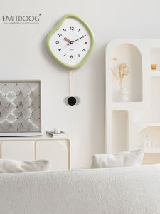 Modern Minimalist Wall Clock EMITDOOG No Punching Required Imported Eco-friendly Board Living Room Decor Luxury Style