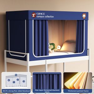 Light Blocking Bed Canopy for Bunk Beds in Dormitory One-Piece