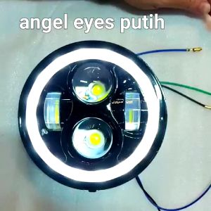Lampu reflektor dalaman lampu LED angel eyes ring 5.75 inch