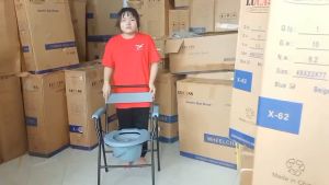 Ghế bô G899-Khung sắt sơn tĩnh điện bô tròn phù hợp cho người già (xám xanh)