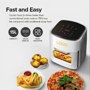 Large Capacity 15L10L8L Air Fryer Smart Touch Screen Visual Electric Deep Fryer Home Use Kitchen Cooking Appliance