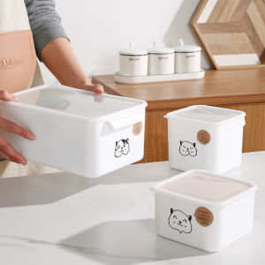Fridge Food Storage Containers with LidsPlastic Reusable Storage Organizer Storage Bin Meal Prep Containers