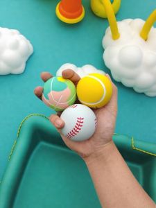 Bóng Bóng Mini Bóng Rổ Bóng Đá Cao Su Đàn Hồi Cho Trẻ Em Mẫu Giáo Bóng Bóng Cao Su Đàn Hồi Dùng Tay Bóng Bóng Rổ