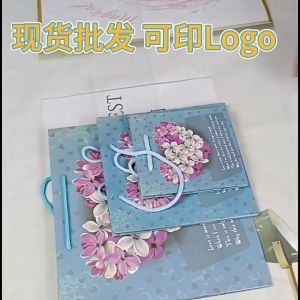 Paper Bag Motif Buket Bunga | Paper Bag Flower | Paperbag karakter Hadiah Biru | Tas Kado Souvenir Cake Ulang Tahun | Paper Bag Wedding Gift