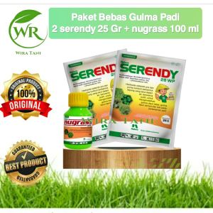 paket 2 serendy + nugrass 100ml paket bebas gulma 100% Original padi tidak stress menguning