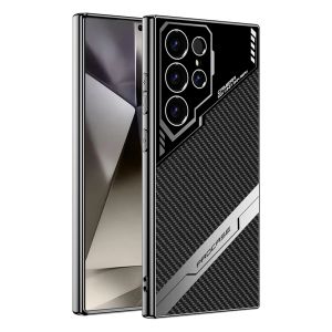 szhaiyu | High Quality PU Leather Electroplated Phone Case for Samsung Galaxy S26 S25 S24 Ultra S26Ultra S25Ultra Camera Protection Cover