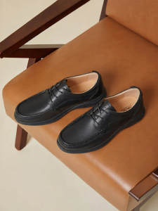 Thick Sole Height Increasing Mens Leather Shoes