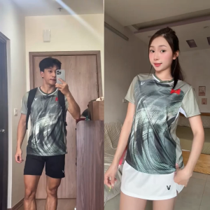 Áo Cầu Lông Quần Cầu Lông Bộ Cầu Lông Nam Nữ Chuyên Nghiệp Vải Thoáng Khí A827 - V Badwear