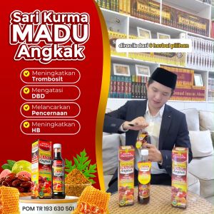 Sari Kurma Madu Angkak SAKURA Darusyifa obat demam berdarah DBD tipes Typus