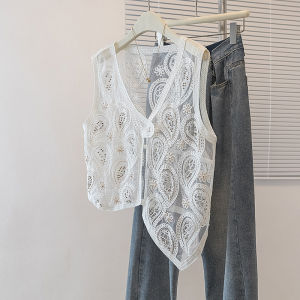 AIYITI | Lace Embroidered Lace Vest Large Size