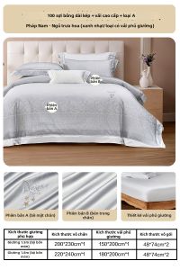 Mercury | Bộ Drap Giường Cotton Sợi Dài 2 Chỉ 100 Cái Chất Lượng Cao