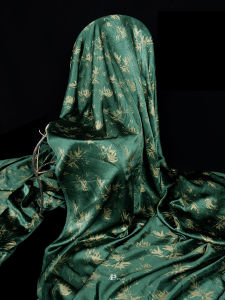 Vải Lụa Acetate Mềm Mại Họa Tiết Lá Tre Thiết Kế Mùa Hè 100% Chất Liệu May Vá DIY Vật Dụng Nội Thất Phong Cách Trung Hoa Mới