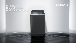 Máy giặt cửa trên HITACHI Inverter _ Dual Waterfall 13.5 Kg - LTL H3MVJWT_GG | Thiết kế hiện đại Lắp đặt dễ dàng Hành chính hãng Bảo hành trọn gói
