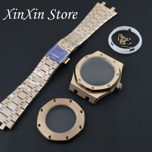 Silver High Quality 41mm AP Watch Parts For NH34 NH35 NH36 Movement Transparent Back Sapphire Crystal AP Modified Watch Case
