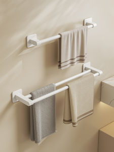 Shengxi Pottery Towel Rack Bathroom Punch-Free Bathroom Towel Wall-Mounted Storage Rack Toilet Storage Rack
