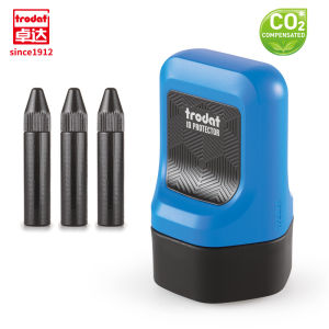 Trodat Privacy Protection Roll Stamp Confidential Stamp Letter Address Phone Correction Rolling Stamp Black with Cutting Knife