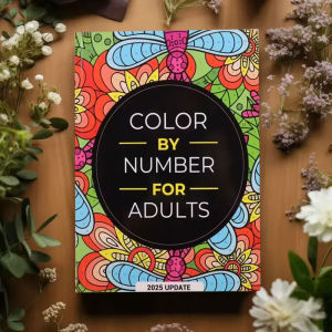 Color By Number For Adult Colouring Book: A UniqueBackground Paper Adult Colouring Book For Men Women & Teens With Stress Relief