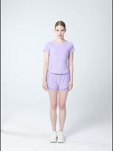 alo yoga Seluar Pendek Yoga Dua Keping Palsu untuk Wanita Kecergasan Musim Panas Lari Longgar Kasual Bernafas Anti-Pendedahan Seluar Panas Sukan