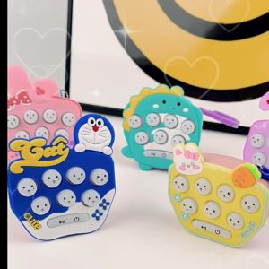 LAKOE Mainan Pop It Elektrik Mini Gantungan Game Fidget Bubble Karakter 1Pcs Dengan Baterai