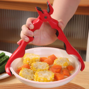1pc multifunctional anti slip creative home kitchen silicone anti scald clip heat insulation lifting tray clip bowl organizer