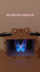 Hộp chiếu phim Hologram 3d cho bé - vừa tô màu vừa xem chiếu phim