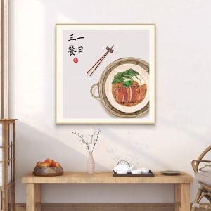 HAIMASHENGKANG | New Chinese Style Dining Room Decorative Painting Grain Harvest Blessing