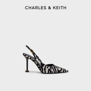 Charles & Keith | Leather Zebra Print High Heel Sandals