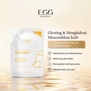 E.GG Essence Mask Cream Yeast EGG Giff Spatula BPOM Cream Masker Wajah Memutihkan Anti Jerawat