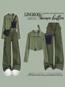 NUMEN BUTTON | Bộ Áo Knit Dạng Vest Kích Cỡ Lớn Phong Cách Hàn Quốc và Quần Tây Cao Waist