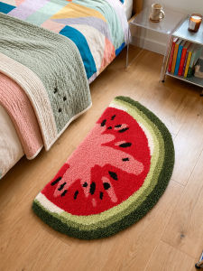 Water Absorbent Slip Resistant Watermelon Shaped Carpet